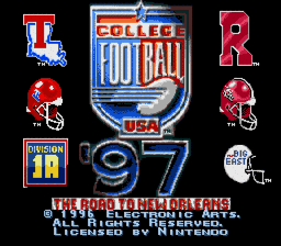 College Football USA '97: The Road to New Orleans