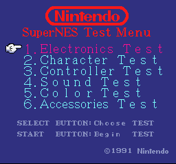 SNES Test Program